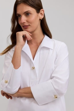 205783 - Catalina 3/4 Sleeve Blouse-02-Tops/Blouses-Foxcroft-Krista Anne's Boutique, Women's Fashion and Accessories Located in Oklahoma City, OK and Black Mountain, NC
