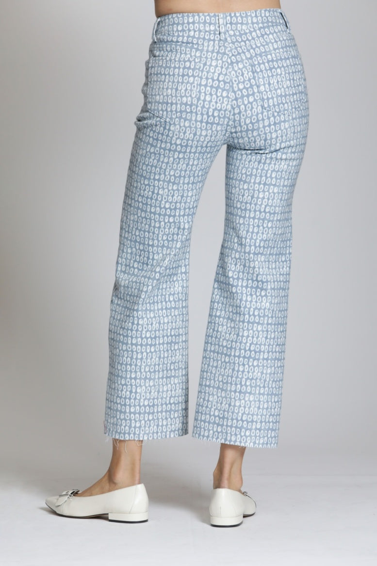 C67C - Printed Wide Leg Crop Jean-04-Bottoms-Apny Apparel Inc-Krista Anne's Boutique, Women's Fashion and Accessories Located in Oklahoma City, OK and Black Mountain, NC