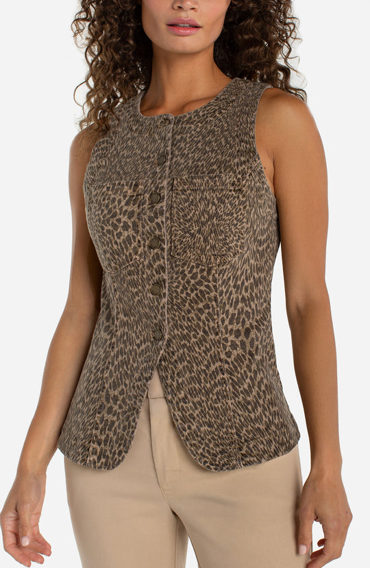 LM8L08QE8P72 - Button Down Vest-01-Jackets/Blazers-Liverpool-Krista Anne's Boutique, Women's Fashion and Accessories Located in Oklahoma City, OK and Black Mountain, NC