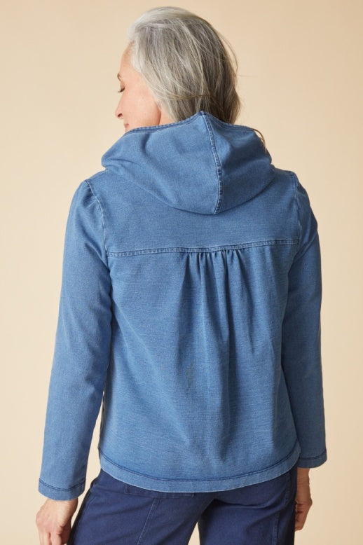 31525 - Span Shirred Hoodie-01-Jackets/Blazers-Habitat-Krista Anne's Boutique, Women's Fashion and Accessories Located in Oklahoma City, OK and Black Mountain, NC