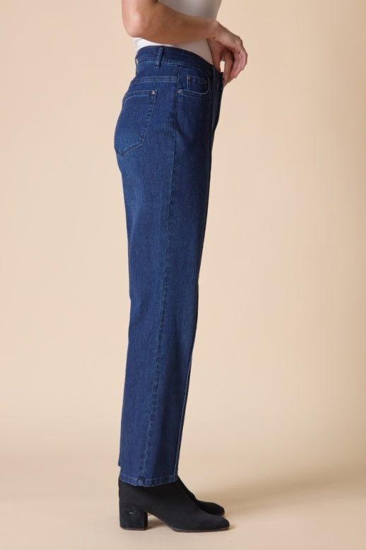 11466 - Stretch Denim Seamed Flare Jean-04-Bottoms-Habitat-Krista Anne's Boutique, Women's Fashion and Accessories Located in Oklahoma City, OK and Black Mountain, NC