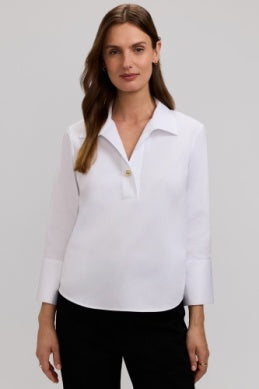 205783 - Catalina 3/4 Sleeve Blouse-02-Tops/Blouses-Foxcroft-Krista Anne's Boutique, Women's Fashion and Accessories Located in Oklahoma City, OK and Black Mountain, NC