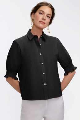 205555 - Vivienne Elbow Matte Shirt-02-Tops/Blouses-Foxcroft-Krista Anne's Boutique, Women's Fashion and Accessories Located in Oklahoma City, OK and Black Mountain, NC
