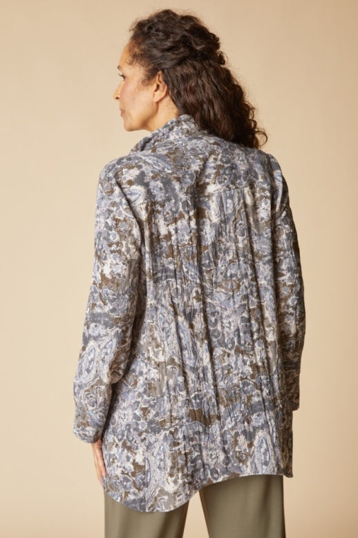 34819 - Destination Unknown Floral Artist Tunic-01-Jackets/Blazers-Habitat-Krista Anne's Boutique, Women's Fashion and Accessories Located in Oklahoma City, OK and Black Mountain, NC