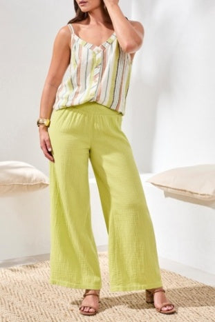 6057O-4555 - Flare Pant w/ Smocking-04-Bottoms-Tribal-Krista Anne's Boutique, Women's Fashion and Accessories Located in Oklahoma City, OK and Black Mountain, NC
