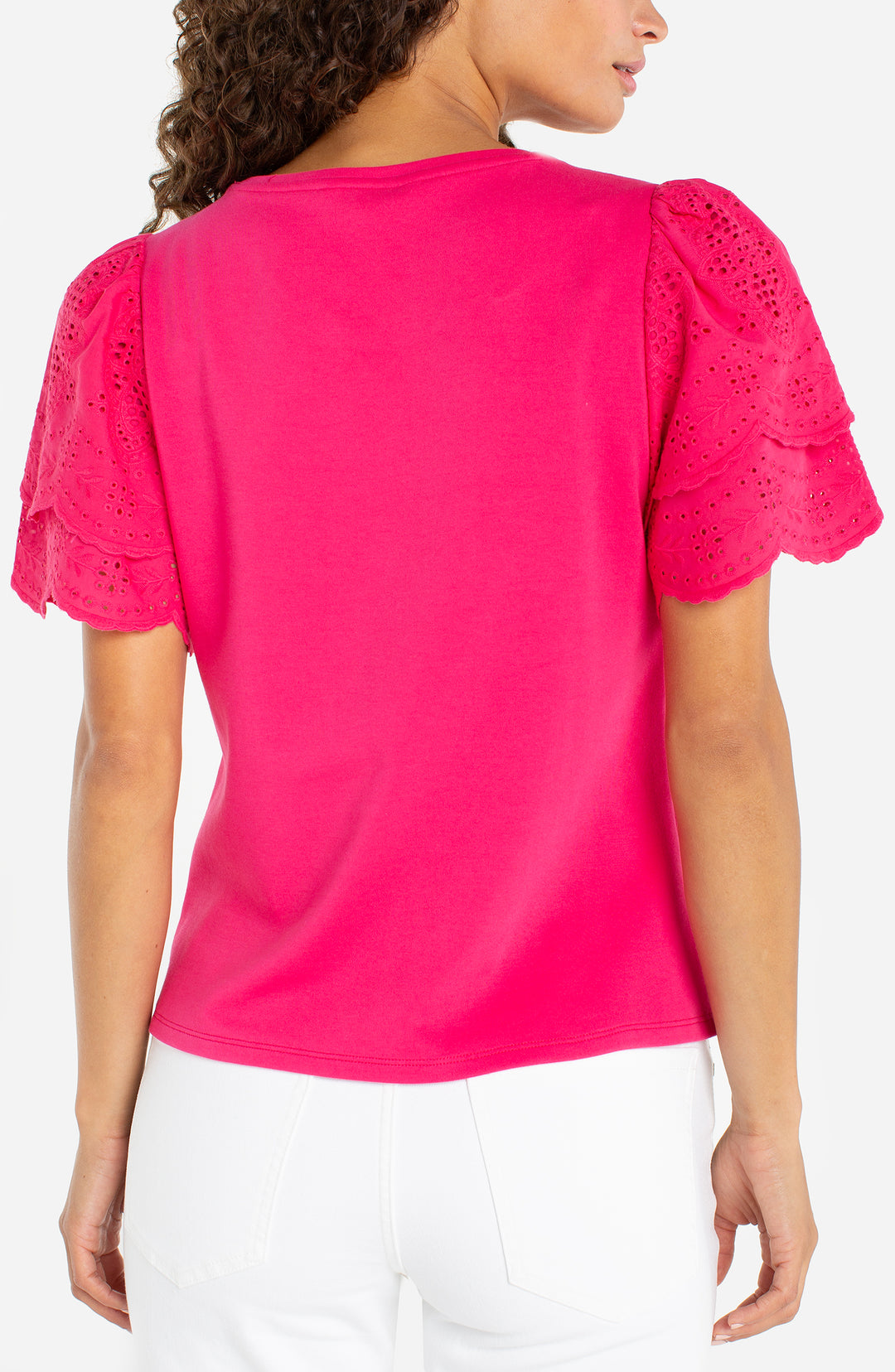 LM8K20K99E8 - Flutter Sleeve Tee-03-Tees/Tanks-Liverpool-Krista Anne's Boutique, Women's Fashion and Accessories Located in Oklahoma City, OK and Black Mountain, NC
