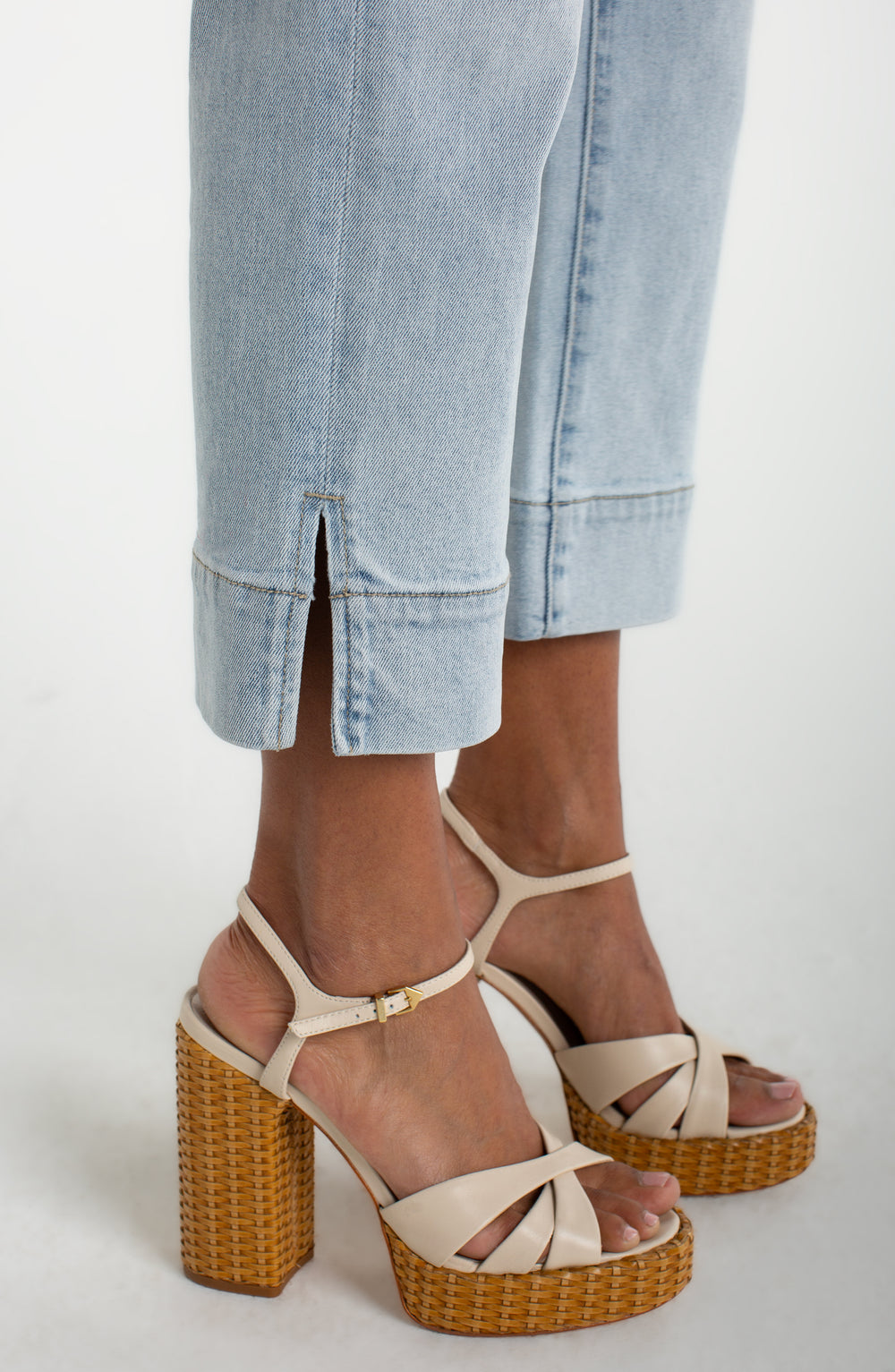 LM3158VF - Kennedy Crop Jean w/ Slit Hem-04-Bottoms-Liverpool-Krista Anne's Boutique, Women's Fashion and Accessories Located in Oklahoma City, OK and Black Mountain, NC