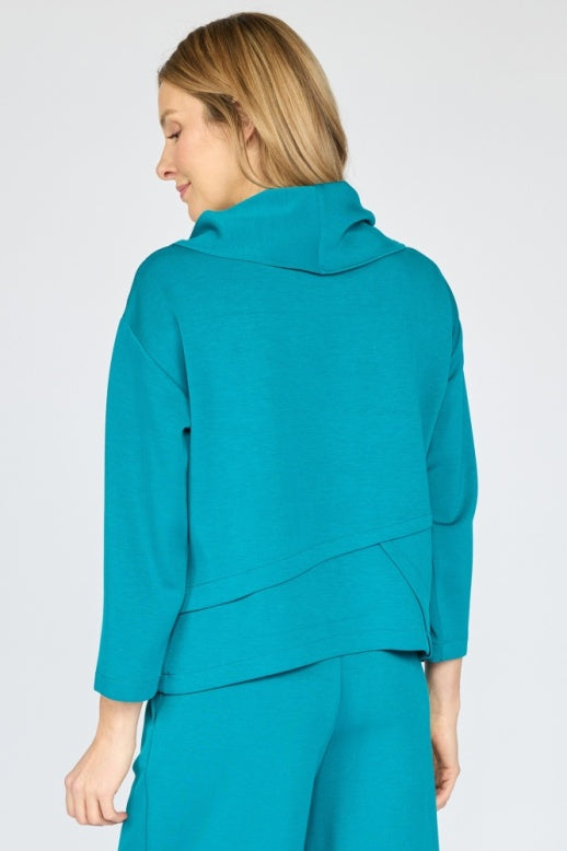 330140 - Featherlux Crossroads Cowl Top-02-Tops/Blouses-Habitat-Krista Anne's Boutique, Women's Fashion and Accessories Located in Oklahoma City, OK and Black Mountain, NC
