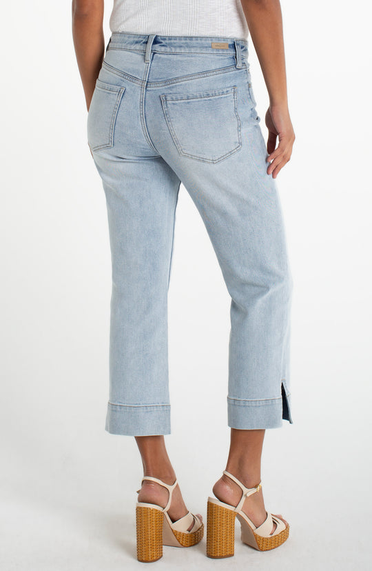 LM3158VF - Kennedy Crop Jean w/ Slit Hem-04-Bottoms-Liverpool-Krista Anne's Boutique, Women's Fashion and Accessories Located in Oklahoma City, OK and Black Mountain, NC