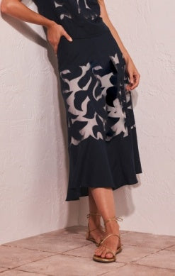 ELVM269707 - Antibes Linen Cut Out Skirt-04-Bottoms-Nic+Zoe-Krista Anne's Boutique, Women's Fashion and Accessories Located in Oklahoma City, OK and Black Mountain, NC