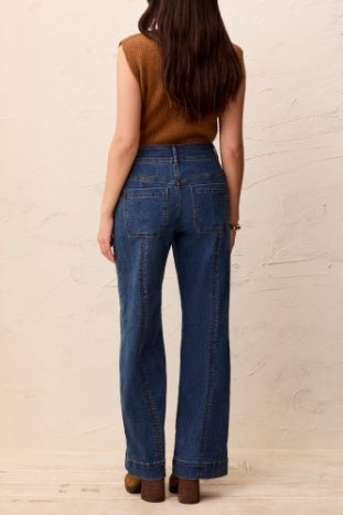 6232O-2020 - Hugging Wide Denim Trousers-04-Bottoms-Tribal-Krista Anne's Boutique, Women's Fashion and Accessories Located in Oklahoma City, OK and Black Mountain, NC