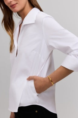205783 - Catalina 3/4 Sleeve Blouse-02-Tops/Blouses-Foxcroft-Krista Anne's Boutique, Women's Fashion and Accessories Located in Oklahoma City, OK and Black Mountain, NC