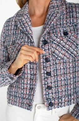 LM1C69TR06 - Tweed Button Front Jacket