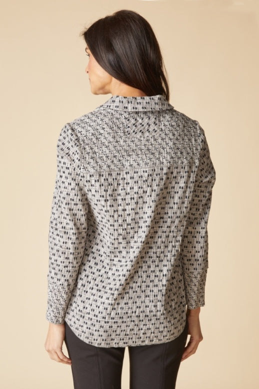 48134 - Mix & Match Geo Seamed Tunic-01-Jackets/Blazers-Habitat-Krista Anne's Boutique, Women's Fashion and Accessories Located in Oklahoma City, OK and Black Mountain, NC