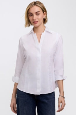 102278 - Taylor 3/4 Sleeve Blouse-02-Tops/Blouses-Foxcroft-Krista Anne's Boutique, Women's Fashion and Accessories Located in Oklahoma City, OK and Black Mountain, NC