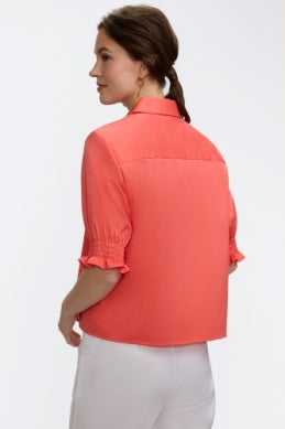 205555 - Vivienne Elbow Matte Shirt-02-Tops/Blouses-Foxcroft-Krista Anne's Boutique, Women's Fashion and Accessories Located in Oklahoma City, OK and Black Mountain, NC
