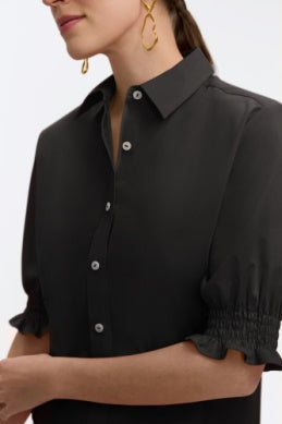 205555 - Vivienne Elbow Matte Shirt-02-Tops/Blouses-Foxcroft-Krista Anne's Boutique, Women's Fashion and Accessories Located in Oklahoma City, OK and Black Mountain, NC