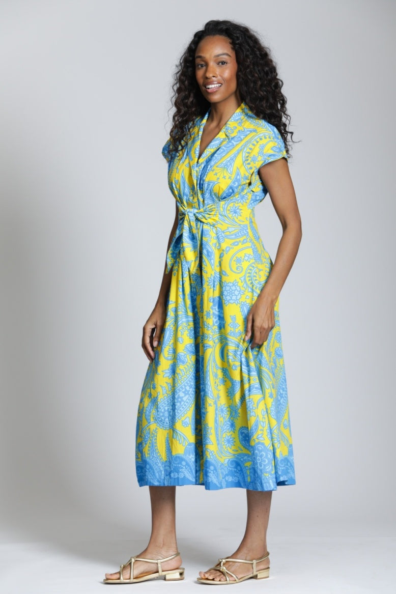 T105P/C-636D/CT - Tie Front Dress-06-Dresses/Jumpsuits-Apny Apparel Inc-Krista Anne's Boutique, Women's Fashion and Accessories Located in Oklahoma City, OK and Black Mountain, NC