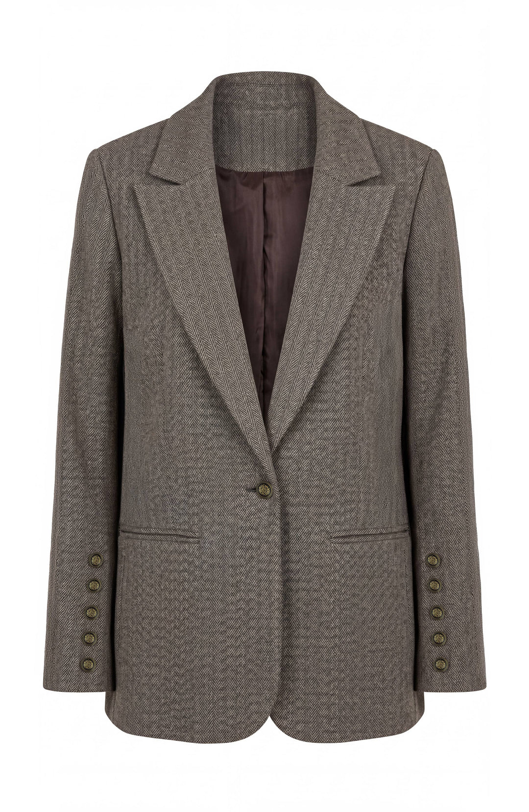 LM1C97TL80 - Blazer w/ Button Sleeves-01-Jackets/Blazers-Liverpool-Krista Anne's Boutique, Women's Fashion and Accessories Located in Oklahoma City, OK and Black Mountain, NC