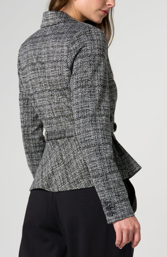 LM1D38TL92 - Belted Peplum Blazer-01-Jackets/Blazers-Liverpool-Krista Anne's Boutique, Women's Fashion and Accessories Located in Oklahoma City, OK and Black Mountain, NC