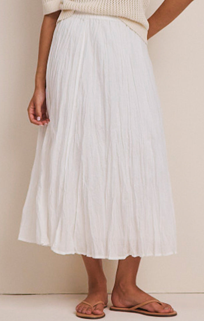 BNZM263700 - Cotton Crinkle Skirt-04-Bottoms-Nic+Zoe-Krista Anne's Boutique, Women's Fashion and Accessories Located in Oklahoma City, OK and Black Mountain, NC