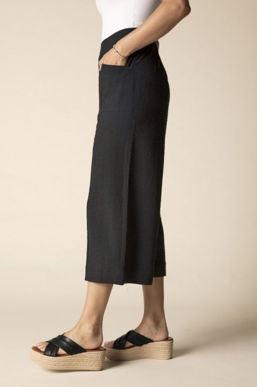 21362 - Crinkle Crepe Solid Aria Capri-04-Bottoms-Habitat-Krista Anne's Boutique, Women's Fashion and Accessories Located in Oklahoma City, OK and Black Mountain, NC