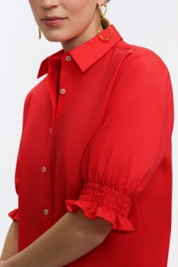 205555 - Vivienne Elbow Matte Shirt-02-Tops/Blouses-Foxcroft-Krista Anne's Boutique, Women's Fashion and Accessories Located in Oklahoma City, OK and Black Mountain, NC