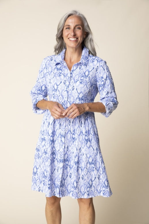 33985 - Printed Diamonds Lanai Dress-06-Dresses/Jumpsuits-Habitat-Krista Anne's Boutique, Women's Fashion and Accessories Located in Oklahoma City, OK and Black Mountain, NC