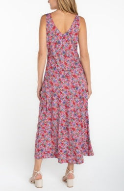 LMD030PW3P43 - Sleeveless Ruffle Front Maxi Dress