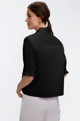 205555 - Vivienne Elbow Matte Shirt-02-Tops/Blouses-Foxcroft-Krista Anne's Boutique, Women's Fashion and Accessories Located in Oklahoma City, OK and Black Mountain, NC