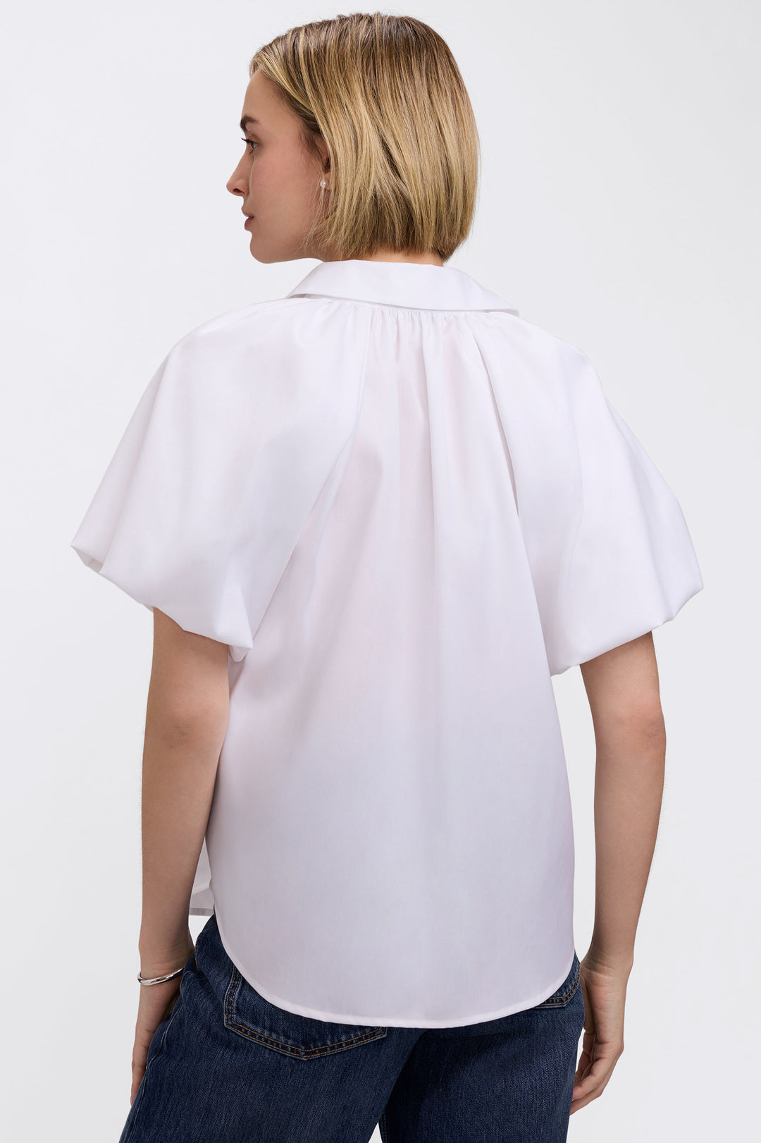 205600 - Paula Puff Short Sleeve Top-02-Tops/Blouses-Foxcroft-Krista Anne's Boutique, Women's Fashion and Accessories Located in Oklahoma City, OK and Black Mountain, NC