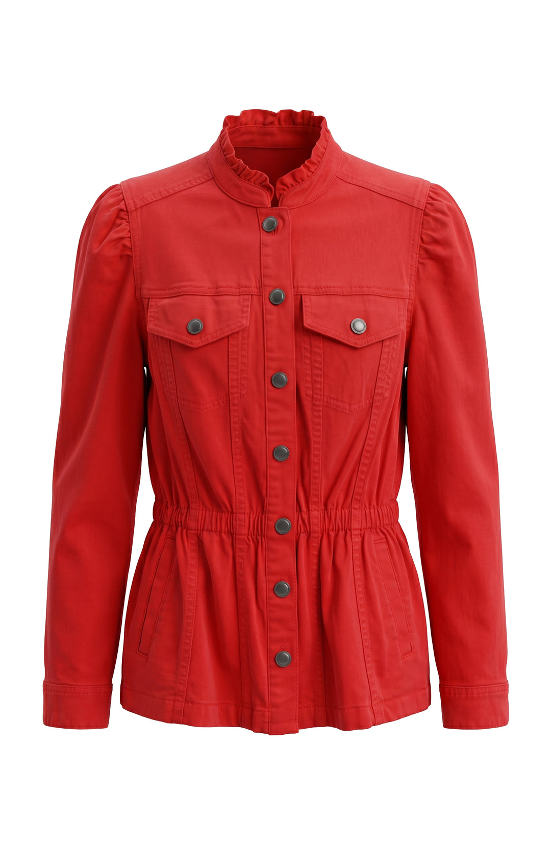 LM1D33L12 - Puff Sleeve Trucker Jacket-01-Jackets/Blazers-Liverpool-Krista Anne's Boutique, Women's Fashion and Accessories Located in Oklahoma City, OK and Black Mountain, NC