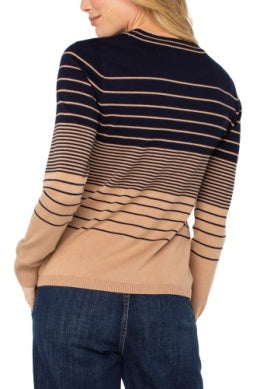 LM8H61SR14 - L/S Striped Sweater-05-Sweaters-Liverpool-Krista Anne's Boutique, Women's Fashion and Accessories Located in Oklahoma City, OK and Black Mountain, NC