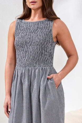 3042O-8455 - Ruche Top Sleeveless Dress-06-Dresses/Jumpsuits-Tribal-Krista Anne's Boutique, Women's Fashion and Accessories Located in Oklahoma City, OK and Black Mountain, NC