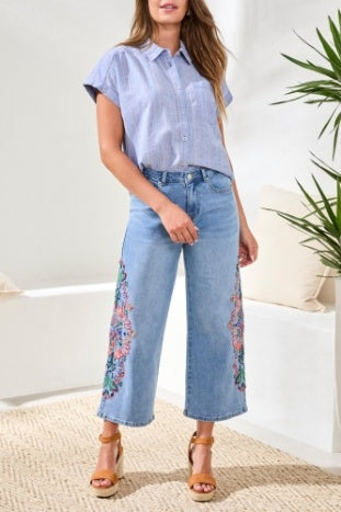5814O-5229 - Audrey Embroidered Crop Jeans-04-Bottoms-Tribal-Krista Anne's Boutique, Women's Fashion and Accessories Located in Oklahoma City, OK and Black Mountain, NC