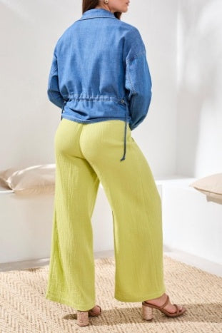 6057O-4555 - Flare Pant w/ Smocking-04-Bottoms-Tribal-Krista Anne's Boutique, Women's Fashion and Accessories Located in Oklahoma City, OK and Black Mountain, NC