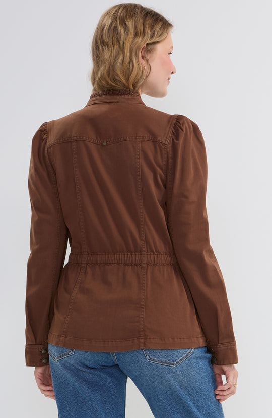 LM1D33L12 - Puff Sleeve Trucker Jacket-01-Jackets/Blazers-Liverpool-Krista Anne's Boutique, Women's Fashion and Accessories Located in Oklahoma City, OK and Black Mountain, NC