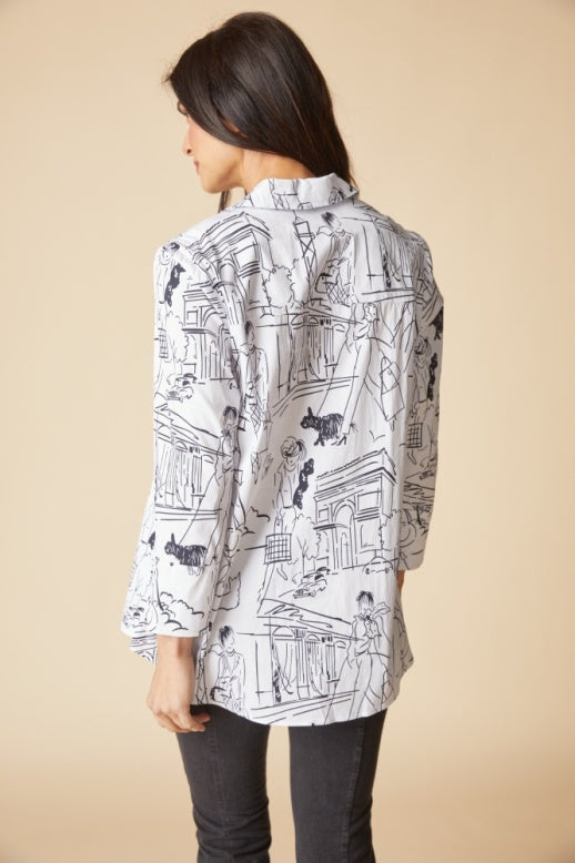 15419 - Perfect Travel Hidden Placket Shirt-01-Jackets/Blazers-Habitat-Krista Anne's Boutique, Women's Fashion and Accessories Located in Oklahoma City, OK and Black Mountain, NC