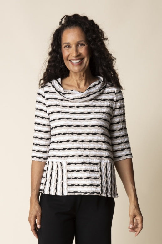 19209 - Make Waves Oceanside Tee-02-Tops/Blouses-Habitat-Krista Anne's Boutique, Women's Fashion and Accessories Located in Oklahoma City, OK and Black Mountain, NC