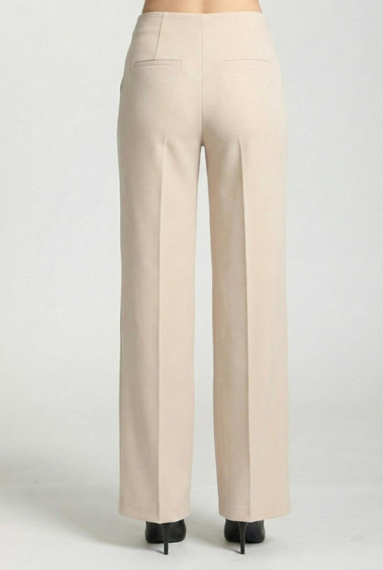 E20 - Front Zip Pant With Pin-Tucked Leg-04-Bottoms-Apny Apparel Inc-Krista Anne's Boutique, Women's Fashion and Accessories Located in Oklahoma City, OK and Black Mountain, NC