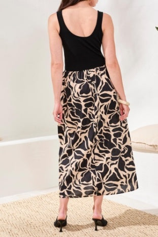 953O-8449 - Twofer Sleeveless Dress-06-Dresses/Jumpsuits-Tribal-Krista Anne's Boutique, Women's Fashion and Accessories Located in Oklahoma City, OK and Black Mountain, NC