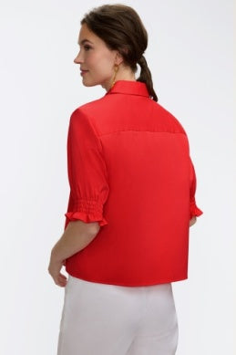 205555 - Vivienne Elbow Matte Shirt-02-Tops/Blouses-Foxcroft-Krista Anne's Boutique, Women's Fashion and Accessories Located in Oklahoma City, OK and Black Mountain, NC