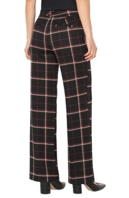 LM4654TL47 - Kelsey Wide Leg Plaid Trouser-04-Bottoms-Liverpool-Krista Anne's Boutique, Women's Fashion and Accessories Located in Oklahoma City, OK and Black Mountain, NC