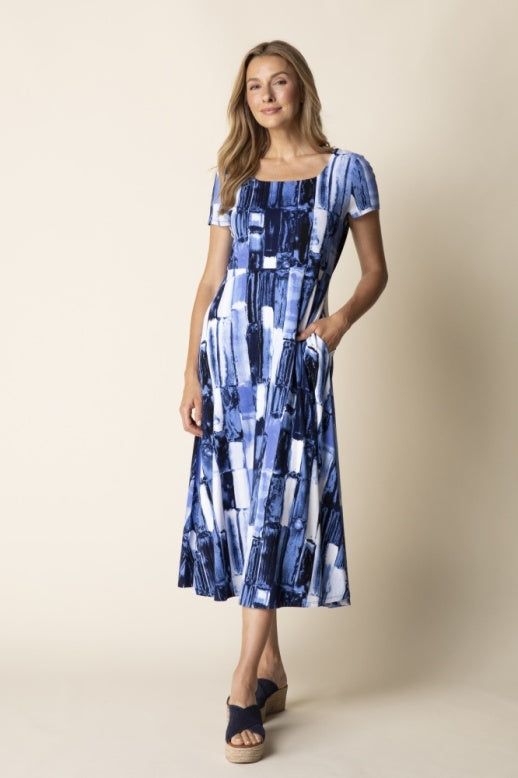 57590 - Brushstroke Swing Dress-06-Dresses/Jumpsuits-Habitat-Krista Anne's Boutique, Women's Fashion and Accessories Located in Oklahoma City, OK and Black Mountain, NC