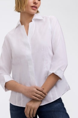 102278 - Taylor 3/4 Sleeve Blouse-02-Tops/Blouses-Foxcroft-Krista Anne's Boutique, Women's Fashion and Accessories Located in Oklahoma City, OK and Black Mountain, NC
