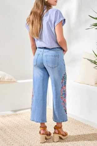 5814O-5229 - Audrey Embroidered Crop Jeans-04-Bottoms-Tribal-Krista Anne's Boutique, Women's Fashion and Accessories Located in Oklahoma City, OK and Black Mountain, NC