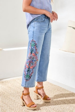 5814O-5229 - Audrey Embroidered Crop Jeans-04-Bottoms-Tribal-Krista Anne's Boutique, Women's Fashion and Accessories Located in Oklahoma City, OK and Black Mountain, NC
