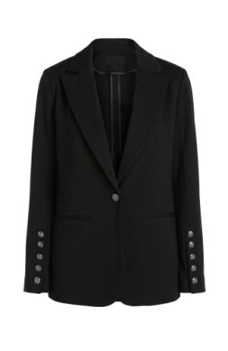 LM1C97M42 - Button Sleeve Detail Blazer-01-Jackets/Blazers-Liverpool-Krista Anne's Boutique, Women's Fashion and Accessories Located in Oklahoma City, OK and Black Mountain, NC