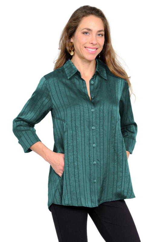 Valor-10 - Panel-Shaping Button-Down Tunic-02-Tops/Blouses-Lior-Krista Anne's Boutique, Women's Fashion and Accessories Located in Oklahoma City, OK and Black Mountain, NC